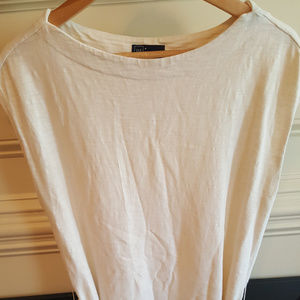 Women's Gap Cotton White dress w/Blue Stripes